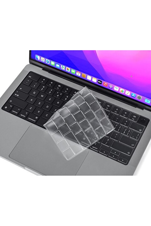 Nezih Case Macbook Air 2020 13 Inc M1 A2337 / A2179 Uyumlu Türkçe Q Klavye Slim Şeffaf Klavye Koruyucu Kılıf