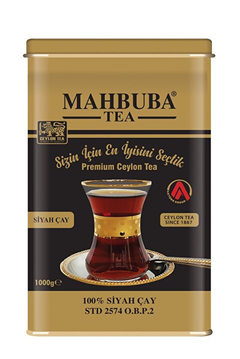 Mahbuba STD 2574 Premium İthal Seylan Sri Lanka Ceylon Kaçak Siyah Yaprak Çayı 1kg Teneke