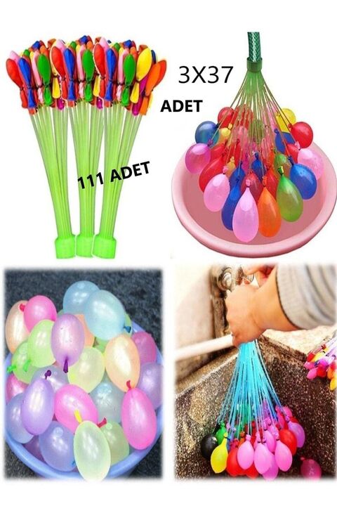 Hyd  111 Adet Su Balonu Ve Su Balon Sihirbazı Doldurma Aparatı Parti Malzemesi