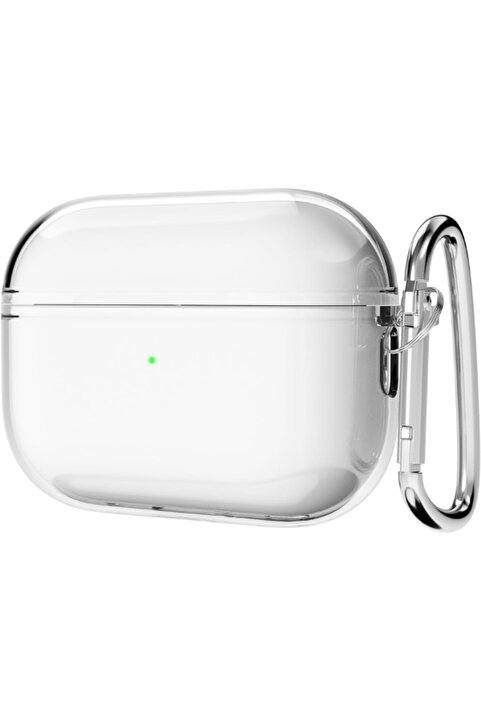KVK PRİVACY Airpods 2.nesil Pro Şeffaf Kılıf Silikon Kancalı Kılıf Şeffaf