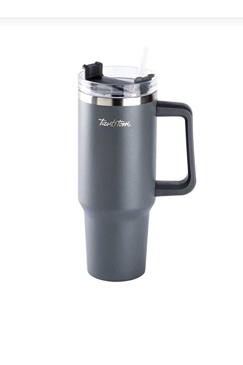 Tantitoni 020-01-move Füme Paslanmaz Çelik Pipetli Termos Bardak 1.2l