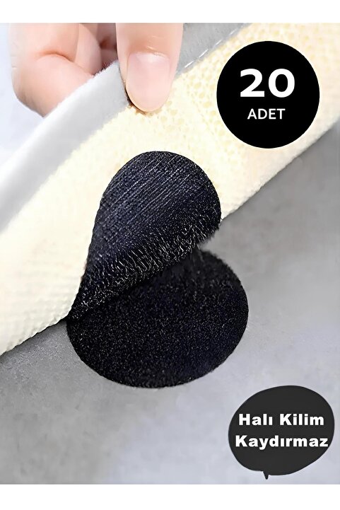 keyfisepet en keyifli sepet 20'li Halı Kilim Koltuk Örtüsü Sabitleyici Kaydırmaz Cırt Yıkanabilir Kendinden Yapışkanlı Ped