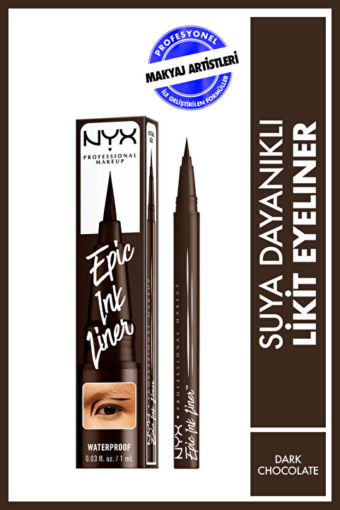 NYX Professional Makeup Epic Ink Liner - Dark Chocolate - Kahverengi Eyeliner