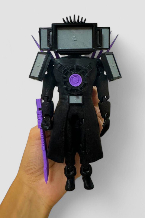 Suelo Butik Skibidi Toilet Titan TVman Şibili Tuvalat Mega Titan TV man Televizyon Adam 17cm