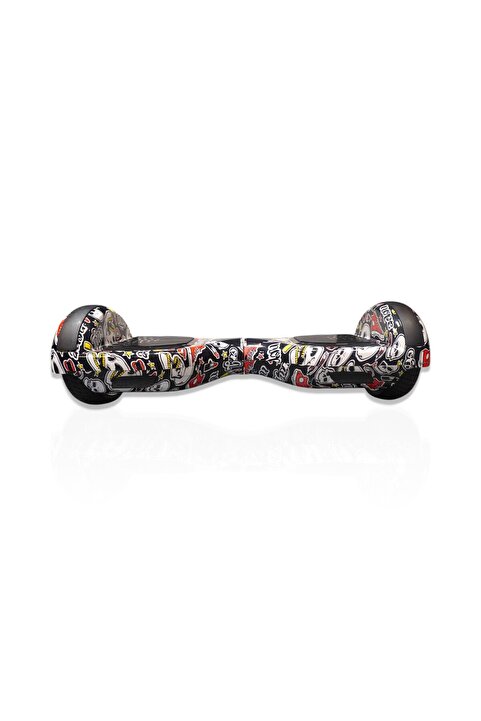 CityMate Elektrikli Kaykay Scooter Hoverboard 6.5 Inch Siyah Beyaz Desenli Akıllı Dengeli -d14