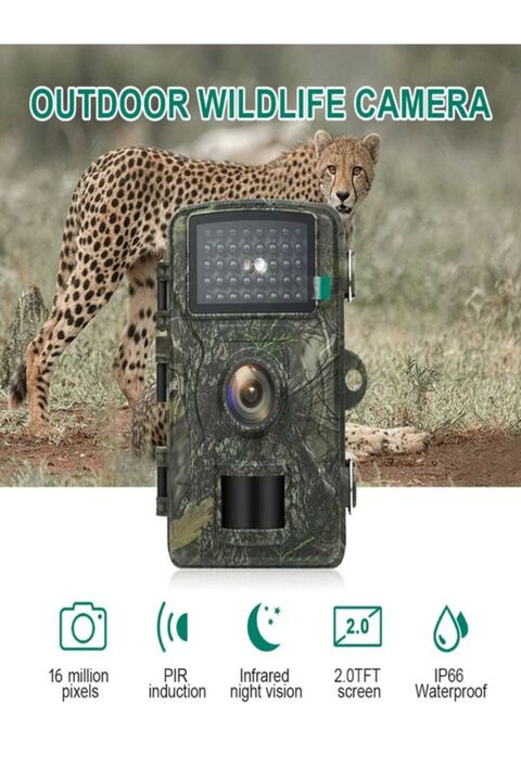 ULTRATEKNO TR Foto Kapan Takip Kamerası İzcilik Avcılık Kamerası Yaban Hayatı İzleme 1080P IP66 için 38 LED'li
