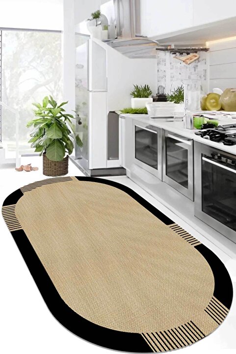 Decomia Home Dijital Kaymaz Yıkanabilir Jüt Görünümlü Salon Halısı Mutfak Halısı Balkon Halısı Yolluk Ev Dekor
