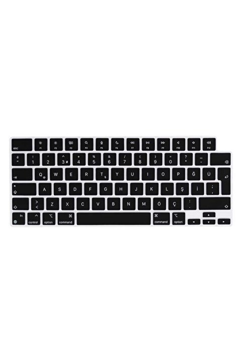 Nezih Case Macbook Air 13.6 M2 A2681 / M3 A3113 / M4 A3240 A3449 Uyumlu Türkçe Q Silikon Klavye Koruyucu