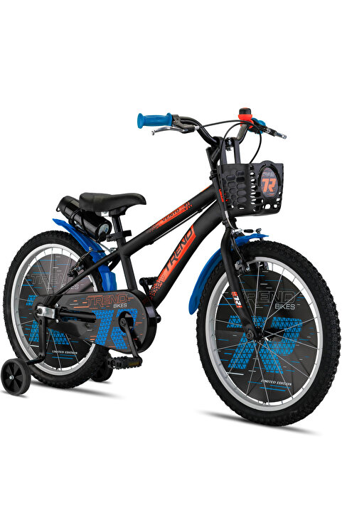 TRENDBIKE Vento 20 Jant 6-9 Yaş Erkek Çocuk Bisikleti Siyah-turuncu Mavi