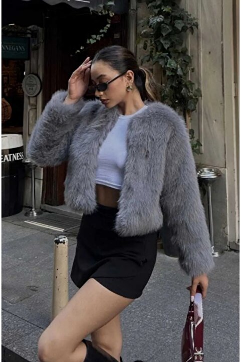 MODA DURAĞI YAKASIZ İTHAL KALİTELİ KÜRK