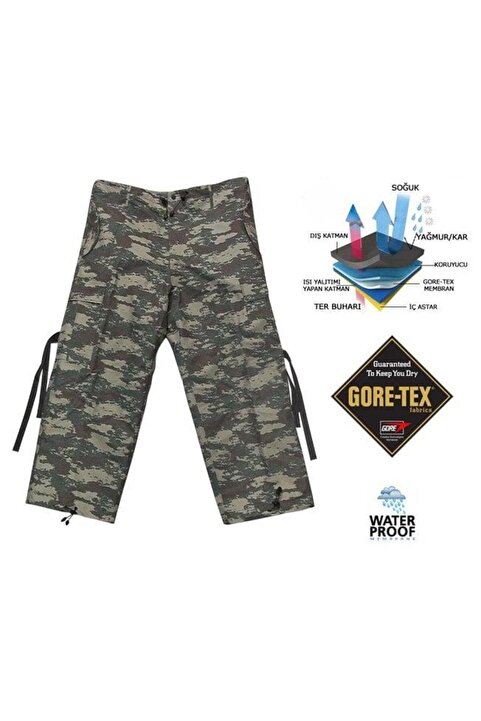 SİNGLE SWORD TSK Su Geçirmez Soğuk İklim Pantolonu Goretex Kamuflaj
