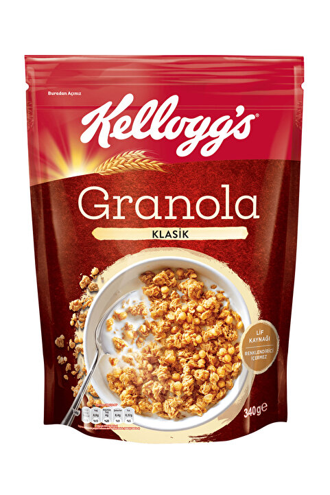 Kellogg's Klasik Granola 340 G,%56 Yulaf Içerir,lif Kaynağı,kahvaltılık Gevrek