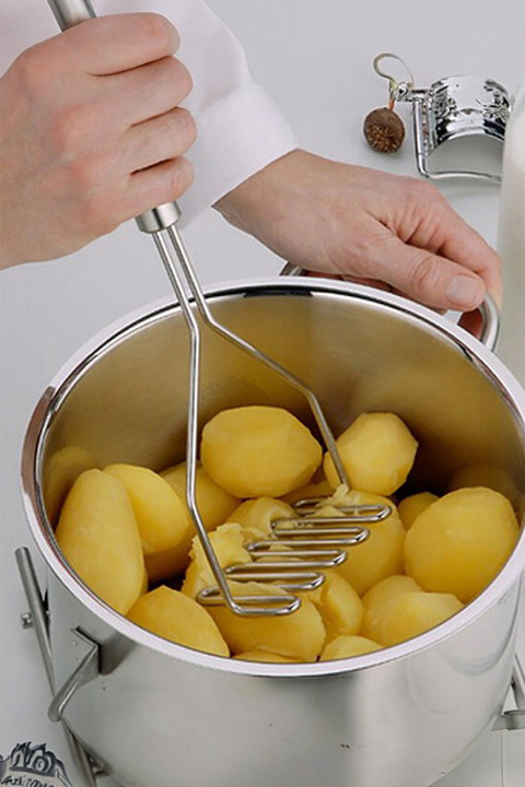 Soillium Profesyonel Lüks Patates Ezeceği Paslamnaz Çelik Patates Ezici Püre Yapıcı Aparat Dayanıklı Ezecek
