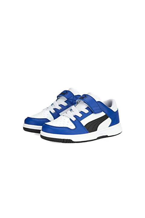 Puma Pm Rebound Layup Lo SL V PS Çocuk Spor Ayakkabı 370492 SAKS MAVİ