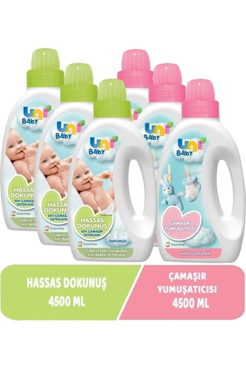 Uni Baby Çamaşır Deterjanı Sensitive 1500ML+YUMUŞATICI 1500ML Hassas/hipoalerjenik