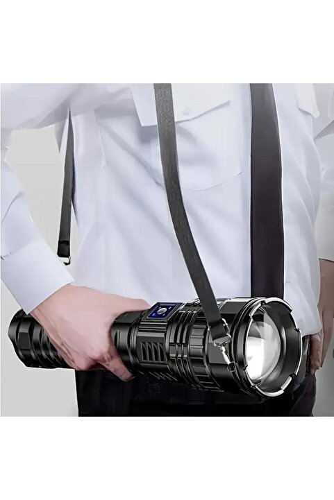 valkyrie Ultra Güçlü Yüksek Parlaklık M80 LED Şarjlı El Feneri 6000mAh Powerbank