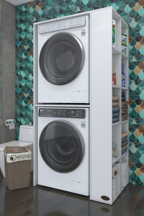 Kenzlife Çamaşır-Kurutma Makinesi Dolabı Bolodenka Byz 180*090*60 Banyo Kapaksız Arkalıksız
