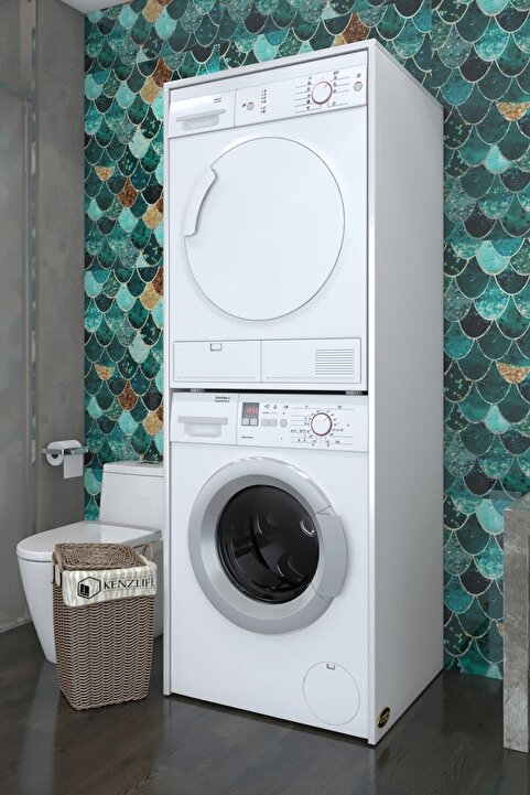 Kenzlife Çamaşır-Kurutma Makinesi Dolabı Zakhar Byz 180*70*60 Banyo Kapaksız Arkalıksız