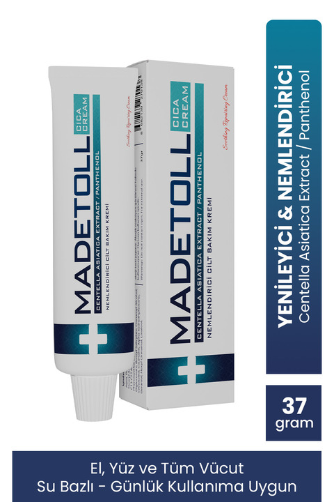 Madetoll Cica Krem Su Bazlı, Nemlendirici, Yenileyici, Yatıştırıcı Etkili Cilt Bakım Kremi 37 gr