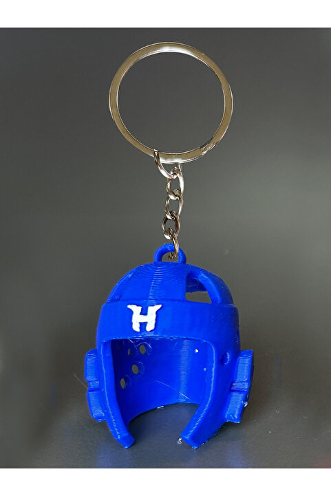 hakuof Taekwondo Kask Anahtarlık Keychain Keyring Head Guard Helmet Tekvando Plastic