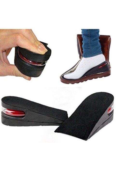 TeknoClass Hava Yastıklı Boy Uzatıcı Tabanlık Boy Uzatan Gizli Topuk Taban 5 Cm Gizli Ayakkabı Boy Yükseltici