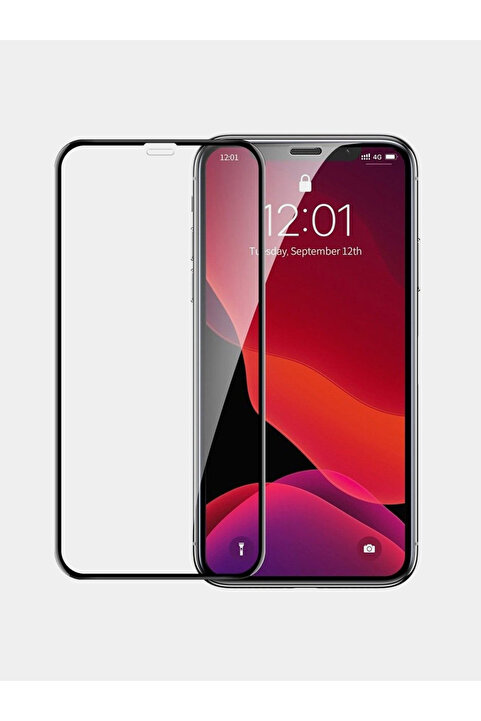 Powerfox iPhone 11 Tam Kaplayan Ekran Koruyucu 5d-6d-9d Temperli Hoparlör Toz Filtreli Cam Ekran Koruyucu