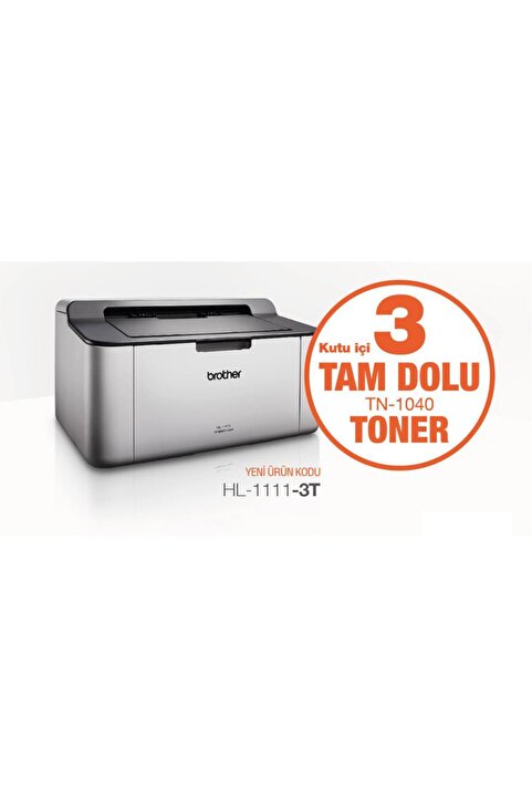 Brother HL-1111 Mono Lazer Yazıcı (3 Orijinal Tonerli)