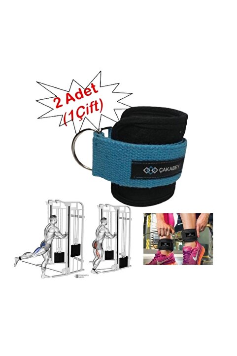 ÇAKABEY Ankle Straps Fitness Ayak Bileği Ağırlık Çalışma Kemeri Cable Kickback Bilek Aparatı Sağ/sol Takım
