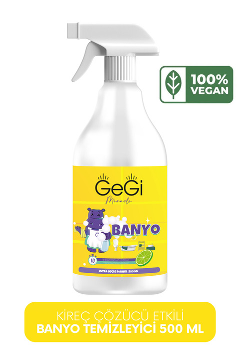 GEGİ Banyo Temizleyici Kireç Sökücü Kir Çözücü Etkili Güçlü Fomül Sprey