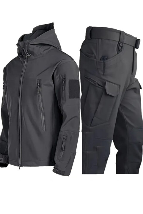m.baba Kışlık SU Gecirmez Softshell Mont İçi Polarlı ve Softshell Pantolon İçi Polarlı Takım