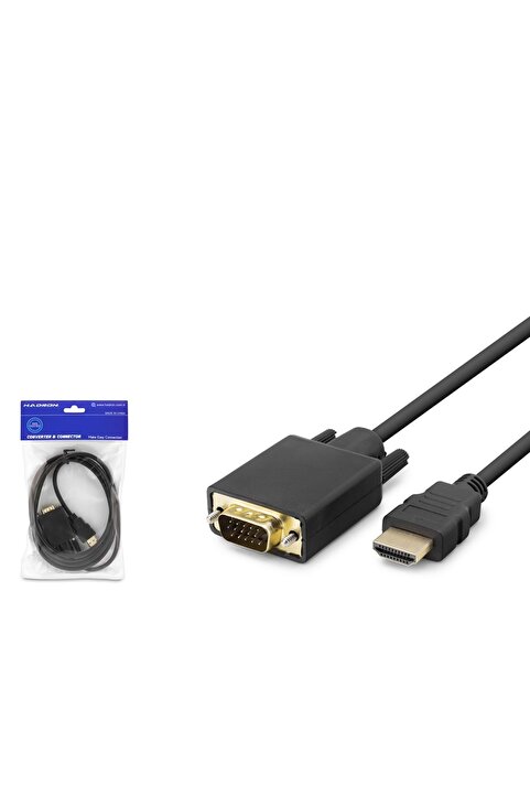 HADRON HDX7795 HDMI to VGA Görüntü Kablosu 1080p 1.8 m Siyah