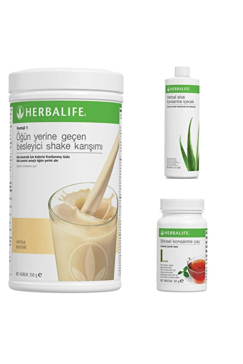 Herbalife vanilya Aromalı Shake,,aloevera Suyu,50g Klasik Çay)