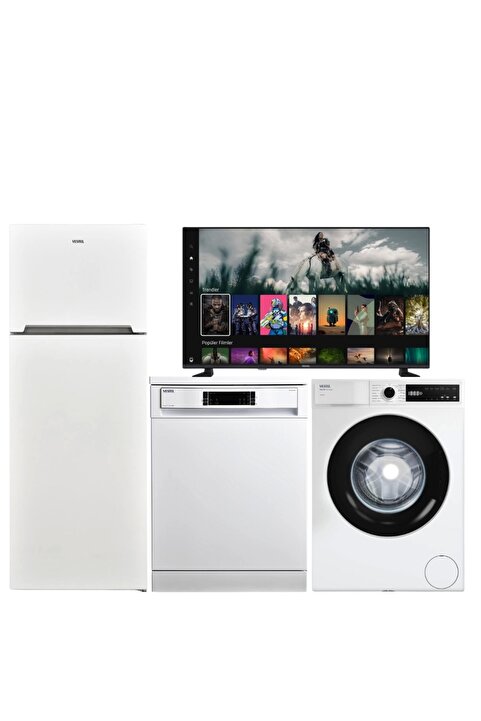 VESTEL Elmas Beyaz Beyaz Eşya Seti Çeyiz Paketi/1