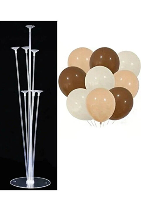 BALON DİYARI Balon Diyarı 7'li Balon Standı Ve 10 Adet Retro Konsept Balon Set