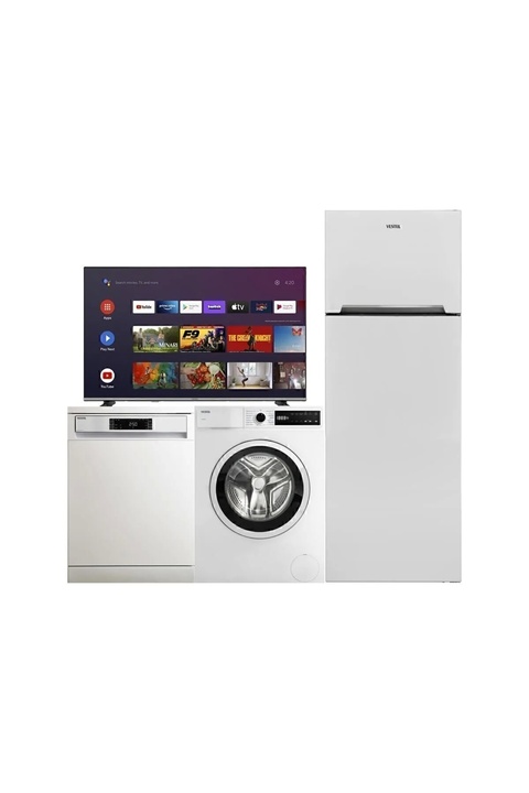 VESTEL Beyaz Eşya Çeyiz Seti 109 Led Tv Nf52111 Nofrost 3 Program Bulaşık 9kg Çamaşır Mak