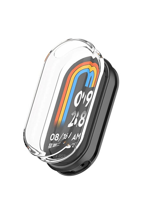KRETON Xiaomi Smart Band 9 ( Mi Band 9 ) ile Uyumlu Kasa Ve Ekran Koruyucu 360 Tam Koruma Silikon Kılıf