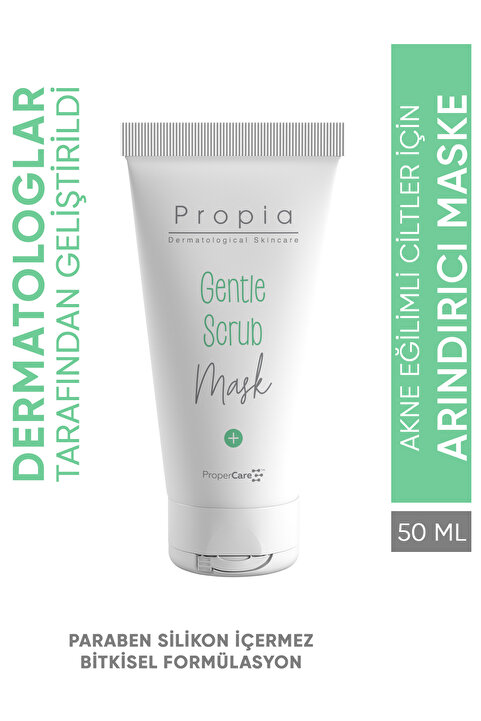 Propia Akne Siyah Nokta Karşıtı Gözenek Arındırıcı Beyaz Kil Yüz Maskesi 50ml Karma Yağlı Cilt