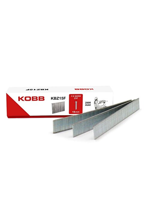 KOBB KBZ15F 15mm 2500 Adet F/E/J/8 Serisi Ağır Hizmet Tipi Kesik Başlı Çivi