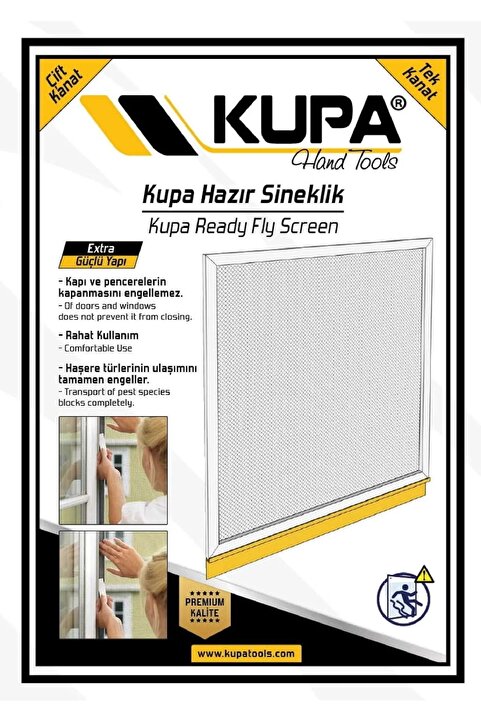 Genel Markalar Kupa Hazır Sineklik Yapışkanlı (Pencere) 75X125