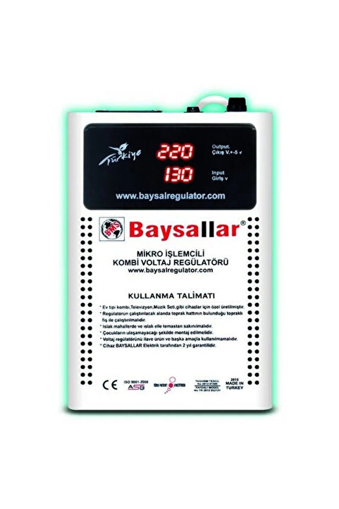 elektrikcimarket Baysallar Mikro Işlemcili Kombi Voltaj Regülatörü 500 Va