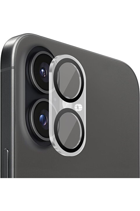 EVAX [Tam Lens] iPhone 16 / 16 Plus Uyumlu Tek Parça Tam Kapatan Kamera Lens ve Yüzey Koruyucu