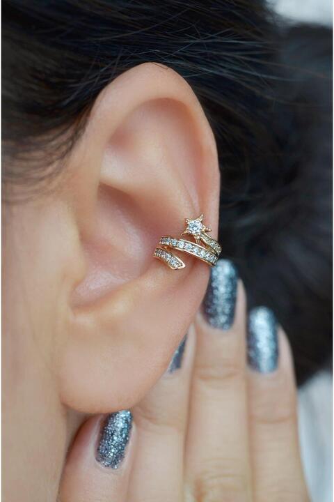Sacce Scarves&Accessories Kuyruklu Yıldız Kıkırdak Küpesi Kuyruklu Yıldızlı Earcuff