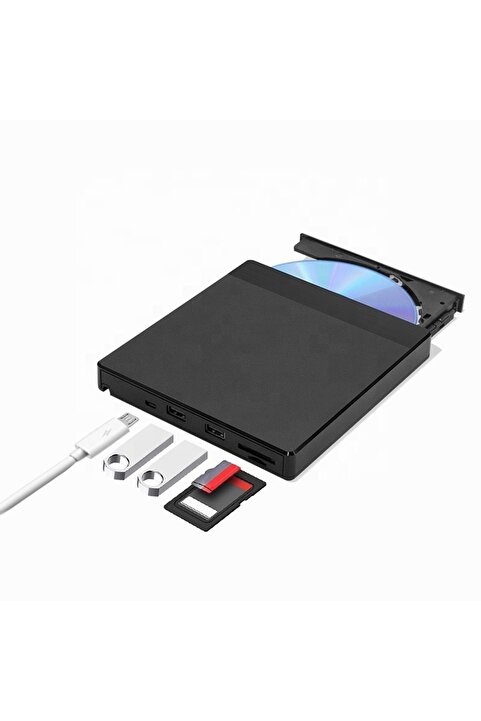 Triline Harici Dvd-rw Usb 3.0 +sd Tf Kart Okuyucu +3.0 Usb Hub