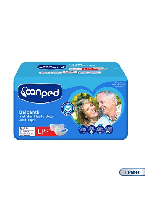 Canped Belbantlı Hasta Bezi Büyük Boy Large 30 Lu