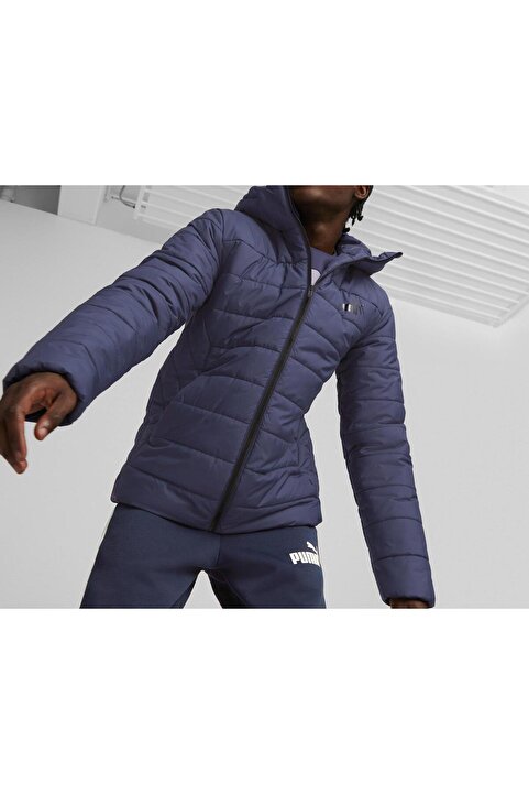 Puma ESS Hooded Padded Jacket Peacoat Erkek Mont