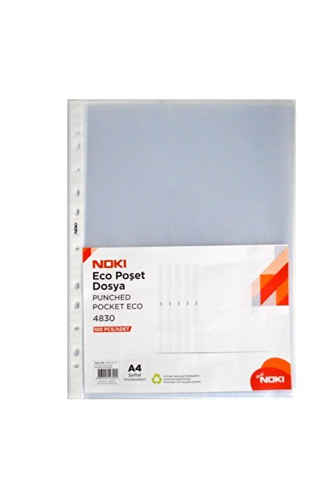 Noki Poşet Dosya Eco A4 100` lü (ys)
