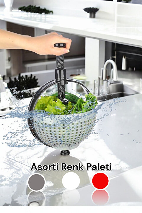 Şahane Pazar Yeni Ürün Express Salata Kurutucu Süzgeç Çok Amaçlı Sebze Kurutucu Fma55022