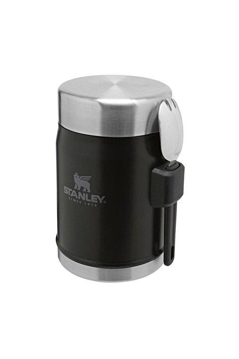 Stanley Classic Legendary Kaşıklı Yemek Termosu 0.4L Termos Kamp Matara SİYAH