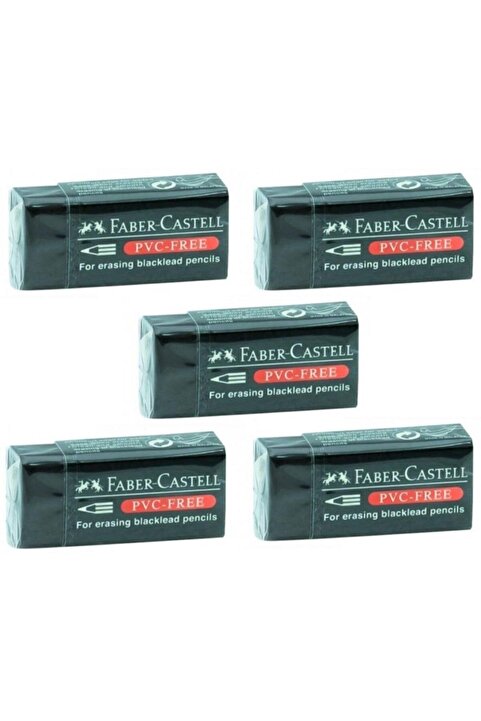Faber Castell Pvc Free No:30 Küçük Boy Siyah Silgi 5 Li