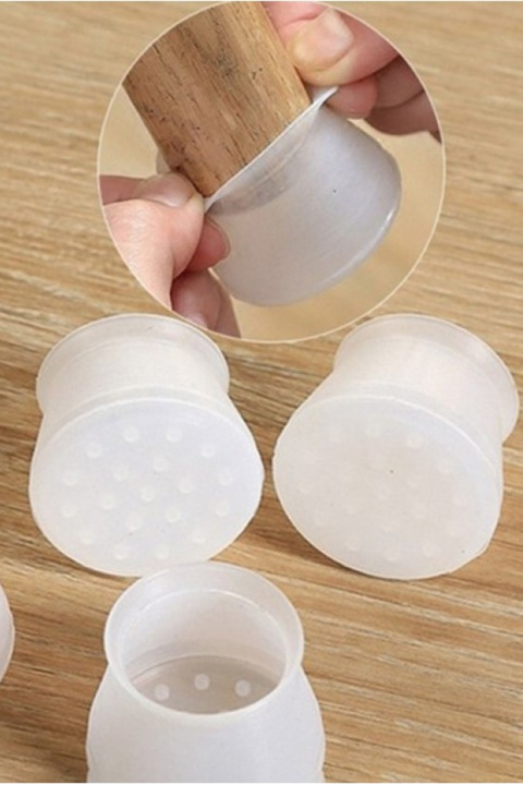Home 12 Adet Silikon Masa ve Sandalye Ayak Koruyucu